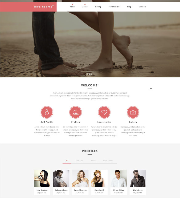 dating wordpress website template