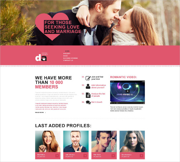 27+ Dating Website Themes & Templates | Free & Premium Templates