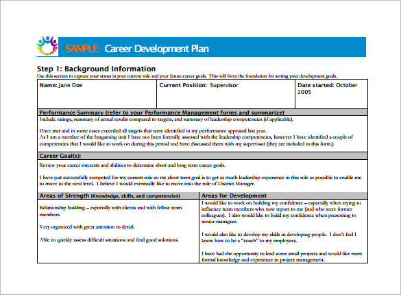 Career Development Plan Template 22 Free Word PDF Documents Download 