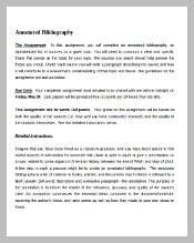 Free Annotated Bibliography Papers Word Format Free Download