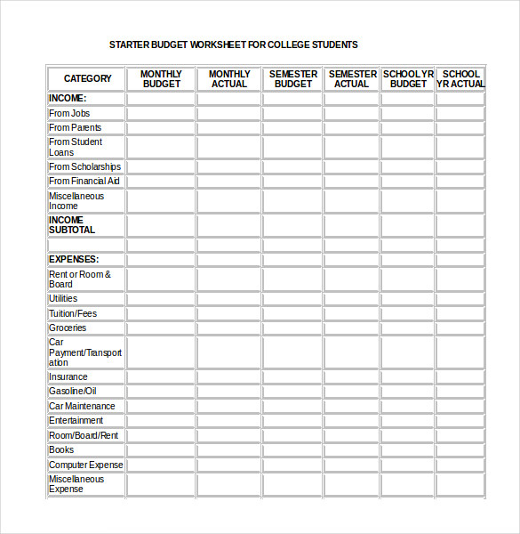 Free budget spreadsheet for mac