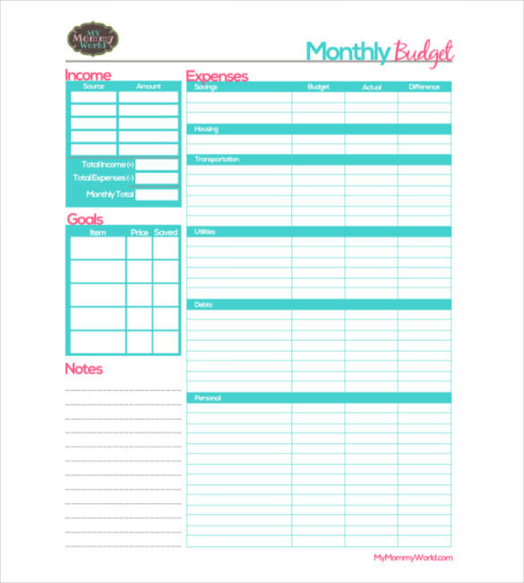 25+ Monthly Budget Templates - Word, PDF, Excel