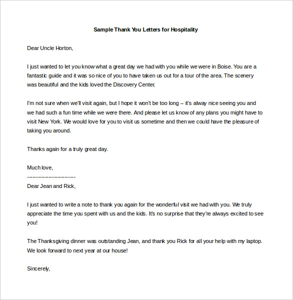 8+ Thank You Letter Templates – DOC, PDF