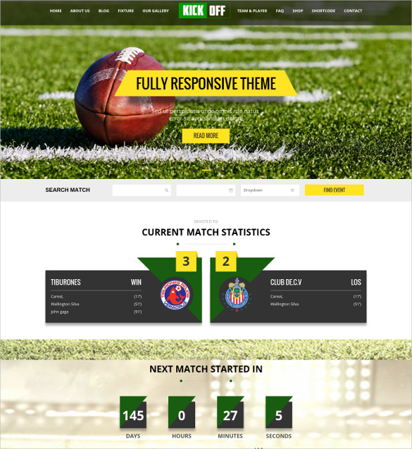 29+ Sports Website Themes & Templates