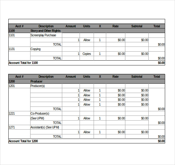 9+ Film Movie Budget Templates - Free Sample, Example, Format Download!