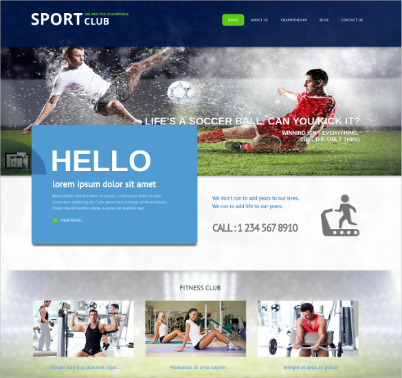 29+ Sports Website Themes & Templates