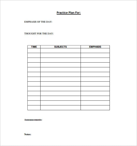 blank basketball practice plan pdf template free download