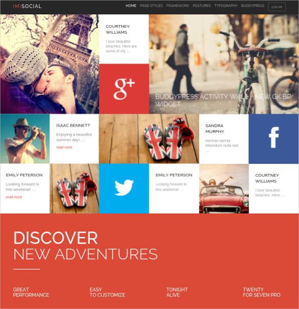 28+ Social Media Website Themes & Templates