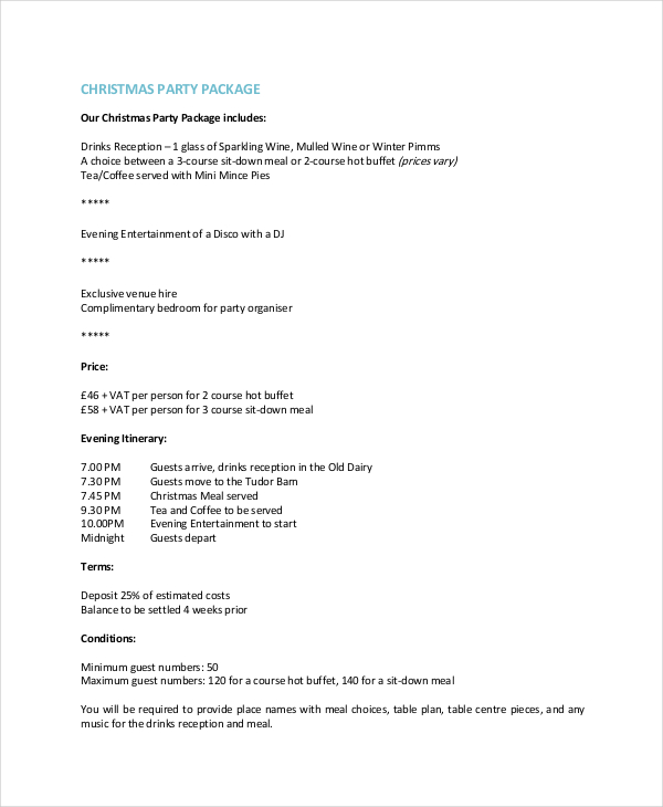 Party Itinerary Template 8 Free Word Pdf Documents Download Free Premium Templates