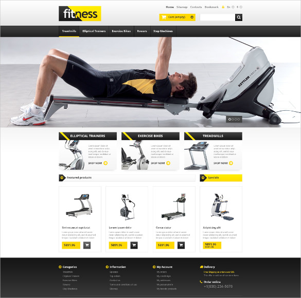 responsive fitness store prestashop website template
