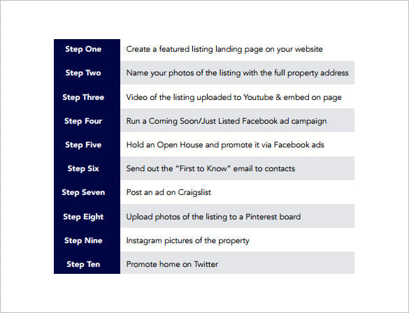 real estate social media marketing plan free pdf template