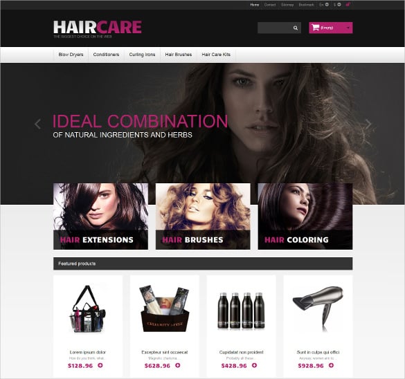 ideal hair salon prestashop website theme