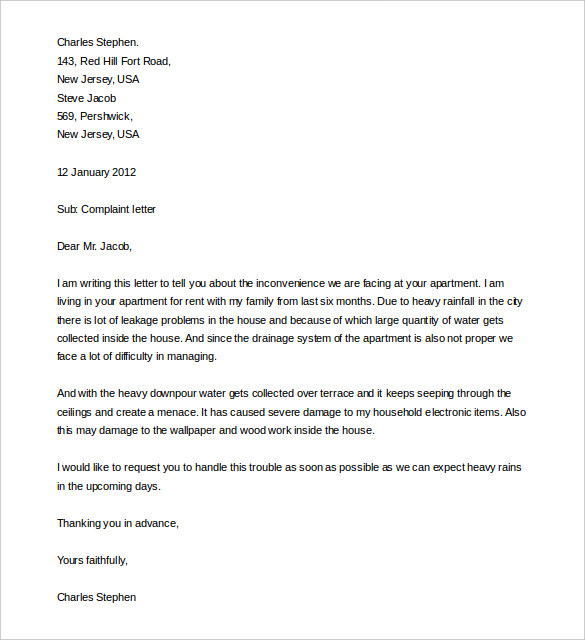 18+ Complaint Letter Templates - DOC, PDF