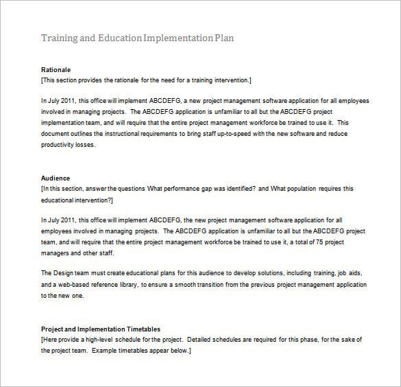 12+ Implementation Plan Templates - Sample, Example, Word, Apple Pages ...