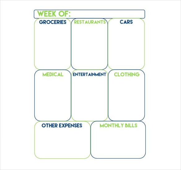 weekly expenses tracker planner printable free