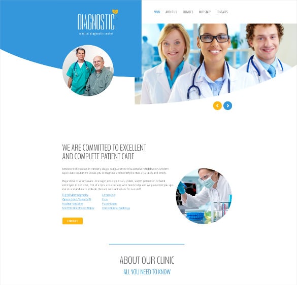 medical responsive website html5 template