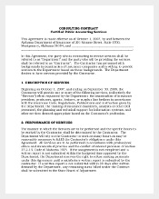 Free Consulting Contract Agreement Template