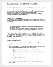 Service Level Agreement for IT Services
