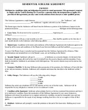 Residential Sublease Agreement Template