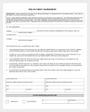 Example Fee Payment Agreement Template