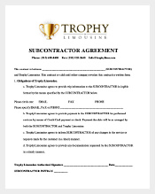 Free Subcontract Agreement Template