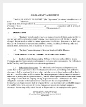 Sales Agency Commission Agreement Template