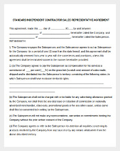 Sales Representative Commission Agreement Template