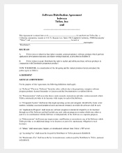Free Software Distribution Agreement Template
