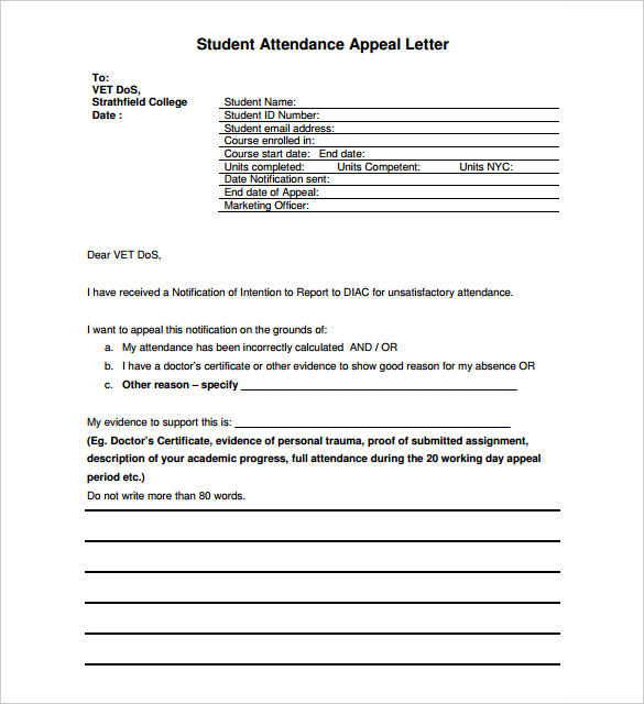 17 Appeal Letter Templates Free Sample Example Format Download Free And Premium Templates 3744