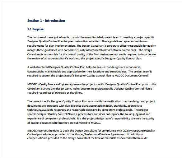 15+ Quality Control Plan Templates in Word Google Docs Apple Pages PDF