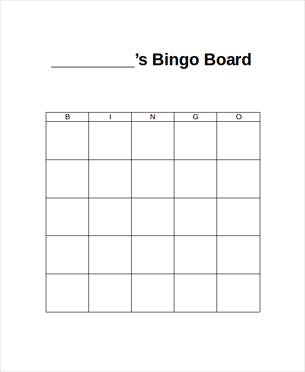 Word Bingo Template 16  Word Documents Download