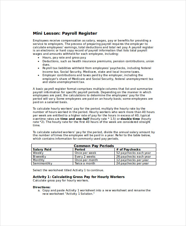 payroll register template