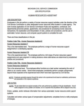 Human Resource Assistant Job Description Free PDF