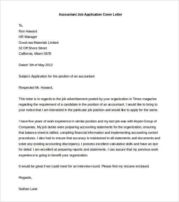 accountant job application cover letter template word doc