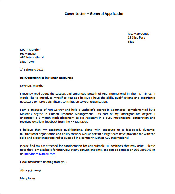 general application cover letter template pdf format