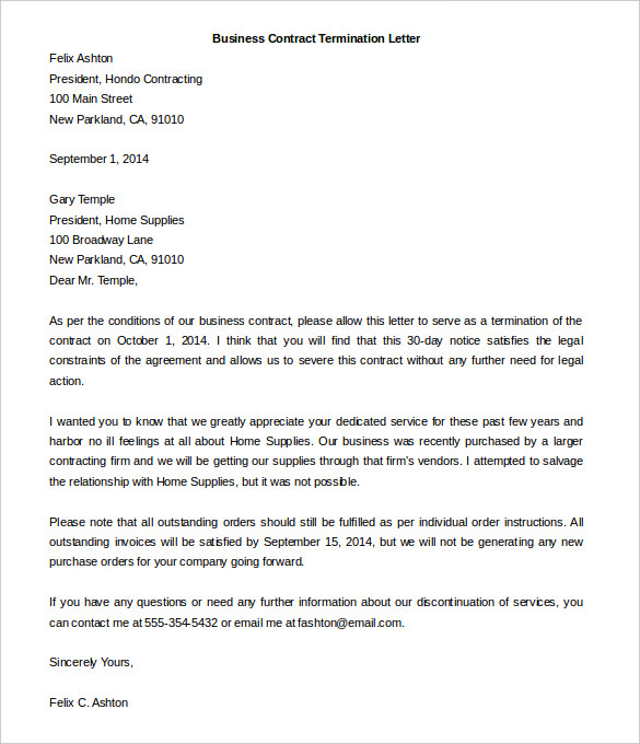 Termination Letter Template 21 Free Word Documents Download