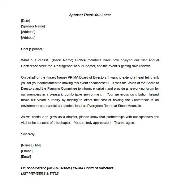 41  Free Thank You Letter Templates DOC PDF