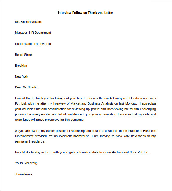 41 Free Thank You Letter Templates DOC PDF