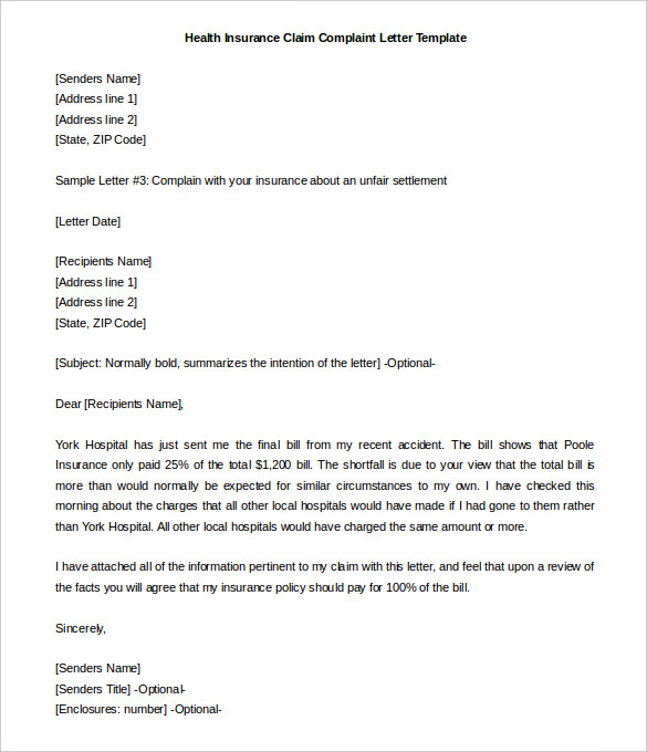 Complaint Letter To Insurance Company Sample from images.template.net