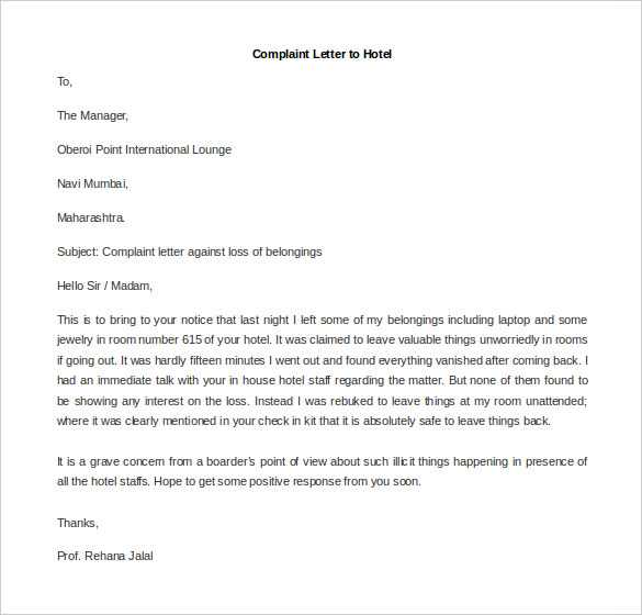 29 Free Complaint Letter Templates Pdf Doc Free And Premium Templates