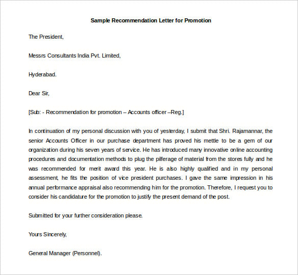 recommendation-letter-for-promotion-template-example