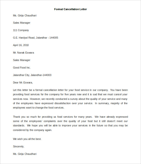 35 Best Formal Letter Template Free Sample Example Format Free