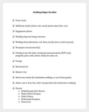 Wedding Budget Template PDF Format