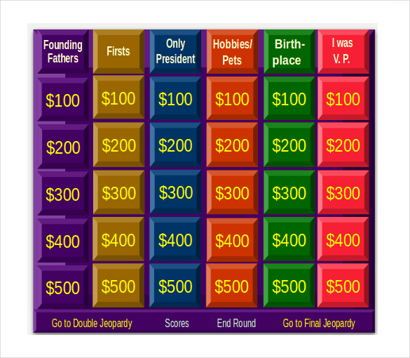 jeopardy online game template