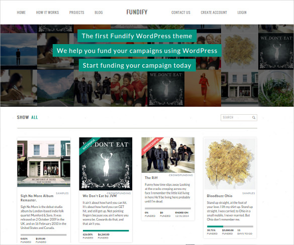 amazing crowdfunding wordpress template