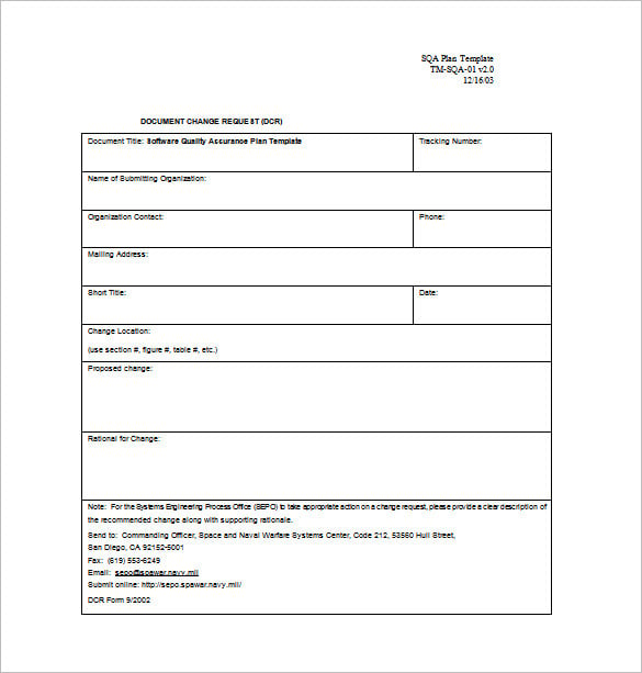 software quality assurance plan word template free download