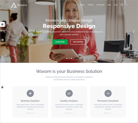 waxom clean universal wordpress theme