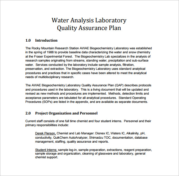 16+ Quality Assurance Plan Templates - Word, PDF, Google Docs