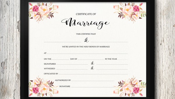 30+ Wedding Certificate Templates – Free Sample, Example, Format Download