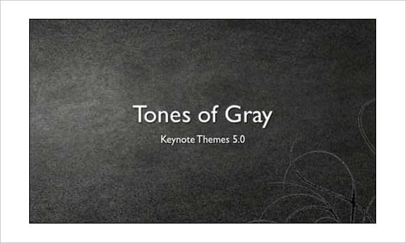 tones of gray free keynote presentation template